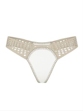 Victoria's Secret Swim Archives Crochet Scuba Thong Bikini Bottom Sz XL NWT